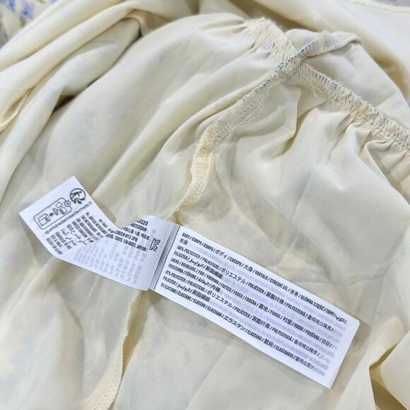 NWT Abercrombie & Fitch Yellow Maxi Dress Ruffle Strap High-Low size medium - Picture 9 of 10